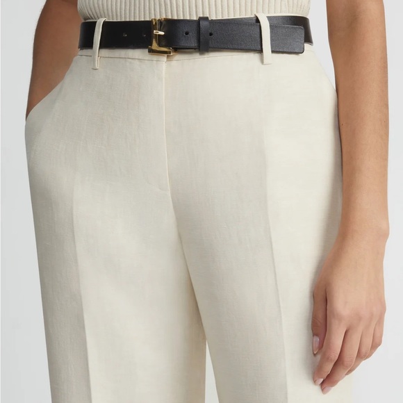 LINEN-VISCOSE GATES PANT offwhite pants - Picture 5 of 10